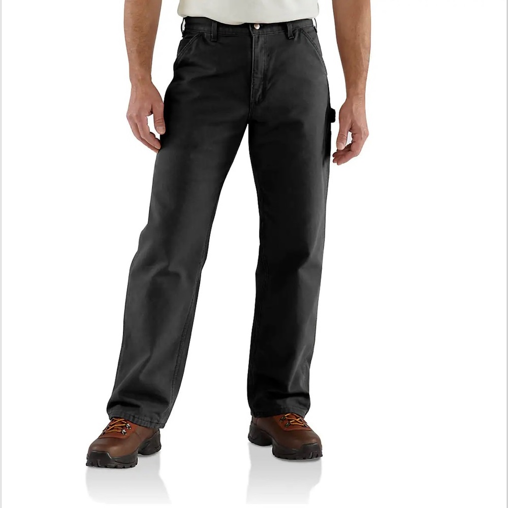CARHARTT Mens LOOSE FIT WASHED DUCK FLANNEL-LINED UTILITY WORK PANT Size… - Picture 1 of 9